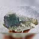 Natural Blue Cubic Fluorite and Clear Quartz Cluster Symbiosis comes from Yaogangxian,Hunan 100*55*50MM - image 7