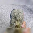 Natural Blue Cubic Fluorite and Clear Quartz Cluster Symbiosis comes from Yaogangxian,Hunan 100*55*50MM - image 5