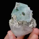 Natural Blue Cubic Fluorite and Clear Quartz Symbiosis comes from Yaogangxian,Hunan 50*55*65MM - image 2