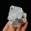 Natural Blue Cubic Fluorite and Clear Quartz Symbiosis comes from Yaogangxian,Hunan 50*55*65MM - image 3
