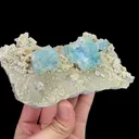 Natural Blue Cubic Fluorite and Mica, Mineral Specimen:Yaogangxian,Hunan (135*75*50MM) - image 4