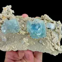 Natural Blue Cubic Fluorite and Mica, Mineral Specimen:Yaogangxian,Hunan (135*75*50MM) - image 5