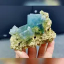 Natural Blue Cubic Fluorite and Mica Symbiosis comes fom Yaogangxian,Hunan 85*60*35MM - image 2