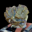 Natural Blue Cubic Fluorite and Pyrite, Mineral Specimen:Yaogangxian,Hunan (70*55*35MM) - image 2