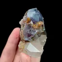 Natural Blue Cubic Fluorite and Quartz Cluster, Mineral Specimen:Yaogangxian,Hunan (60*65*40MM) - image 3