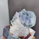 Natural Blue Cubic Fluorite and Quartz coexist comes from Yagangxian,Hunan 50*30*25MM - image 3