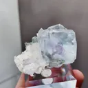 Natural Blue Cubic Fluorite and Quartz coexist comes from Yagangxian,Hunan 50*30*25MM - image 2