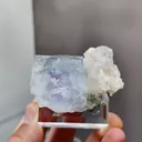 Natural Blue Cubic Fluorite and Quartz coexist comes from Yagangxian,Hunan 50*30*25MM - image 5
