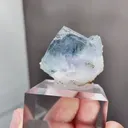 Natural Blue Cubic Fluorite and Quartz coexist comes from Yagangxian,Hunan 50*30*25MM - image 4