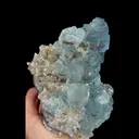 Natural Blue Cubic Fluorite and Quartz, Mineral Specimen:Fujian,China (165*110*50MM) - image 4