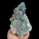 Natural Blue Cubic Fluorite and Quartz, Mineral Specimen:Fujian,China (165*110*50MM) - image 5