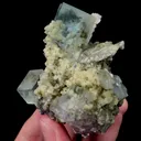 Natural Blue Cubic Fluorite and Quartz Mineral Specimen,High Quality Specimen,YAO GANG XIAN,HUNAN,CHINA(65*70*45mm) - image 2