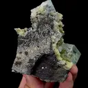 Natural Blue Cubic Fluorite and Quartz Mineral Specimen,High Quality Specimen,YAO GANG XIAN,HUNAN,CHINA(65*70*45mm) - image 4