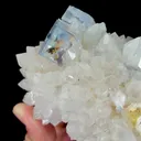 Natural Blue Cubic Fluorite and Quartz, Mineral Specimen:Manaoshan,Hunan (120*80*55MM) - image 4