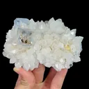 Natural Blue Cubic Fluorite and Quartz, Mineral Specimen:Manaoshan,Hunan (120*80*55MM) - image 7