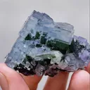 Natural Blue Cubic Fluorite and Quartz, Mineral Specimens: Yaogangxian,Hunan (40*45*40mm) - image 2