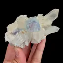 Natural Blue Cubic Fluorite and Quartz, Mineral Specimen:Yaogangxian,Hunan (100*55*55MM) - image 3