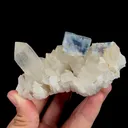 Natural Blue Cubic Fluorite and Quartz, Mineral Specimen:Yaogangxian,Hunan (100*55*55MM) - image 6