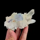 Natural Blue Cubic Fluorite and Quartz, Mineral Specimen:Yaogangxian,Hunan (100*55*55MM) - image 7