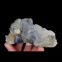 Natural Blue Cubic Fluorite and Quartz, Mineral Specimen:Yaogangxian,Hunan (100*65*30MM) - image 3