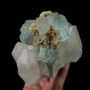 Natural Blue Cubic Fluorite and Quartz, Mineral Specimen:Yaogangxian,Hunan (100*75*100MM) - image 2