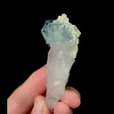 Natural Blue Cubic Fluorite and Quartz, Mineral Specimen:Yaogangxian,Hunan (25*70*20MM) - image 3