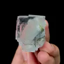 Natural Blue Cubic Fluorite and Quartz, Mineral Specimen:Yaogangxian,Hunan (30*25*50MM) - image 4