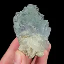 Natural Blue Cubic Fluorite and Quartz, Mineral Specimen:Yaogangxian,Hunan (40*55*45MM) - image 1