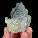 Natural Blue Cubic Fluorite and Quartz, Mineral Specimen:Yaogangxian,Hunan (40*55*45MM) - image 2