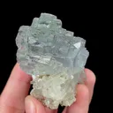 Natural Blue Cubic Fluorite and Quartz, Mineral Specimen:Yaogangxian,Hunan (40*55*45MM) - image 5