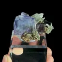 Natural Blue Cubic Fluorite and Quartz, Mineral Specimen:Yaogangxian,Hunan (45*30*25MM) - image 6