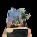 Natural Blue Cubic Fluorite and Quartz, Mineral Specimen:Yaogangxian,Hunan (45*30*25MM) - image 2