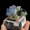 Natural Blue Cubic Fluorite and Quartz, Mineral Specimen:Yaogangxian,Hunan (45*30*25MM) - image 3