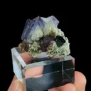Natural Blue Cubic Fluorite and Quartz, Mineral Specimen:Yaogangxian,Hunan (45*30*25MM) - image 4