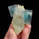 Natural Blue ‪Cubic‬ Fluorite and Quartz, Mineral Specimen:Yaogangxian,Hunan (45*35*55MM) - image 5