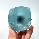 Natural Blue Cubic Fluorite and Quartz, Mineral Specimen:Yaogangxian,Hunan (70*65*50MM) - image 1