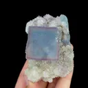 Natural Blue Cubic Fluorite and Quartz, Mineral Specimen:Yaogangxian,Hunan (80*55*50MM) - image 4