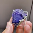 Natural Blue Cubic Fluorite and Quartz Symbiosis comes from Yaogangxian,Hunan 30*20*25MM - image 3