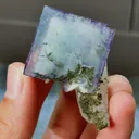 Natural Blue Cubic Fluorite and Quartz Symbiosis comes from Yaogangxian,Hunan 30*30*30MM - image 4