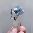 Natural Blue Cubic Fluorite and Quartz Symbiosis comes from Yaogangxian,Hunan 40*60*25MM - image 3