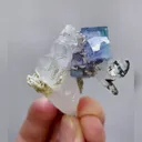 Natural Blue Cubic Fluorite and Quartz Symbiosis comes from Yaogangxian,Hunan 40*60*25MM - image 4