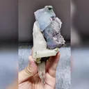 Natural Blue Cubic Fluorite and Quartz Symbiosis comes from Yaogangxian,Hunan 50*35*145MM - image 1