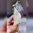 Natural Blue Cubic Fluorite and Quartz Symbiosis comes from Yaogangxian,Hunan 50*35*145MM - image 2