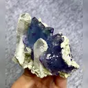 Natural Blue Cubic Fluorite and Quartz Symbiosis comes from Yaogangxian,Hunan 80*55*40MM - image 4