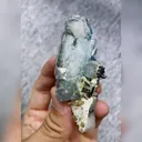 Natural Blue Cubic Fluorite and Quartz Symbiosis comes from Yaogangxian,Hunan 85*55*30MM - image 3