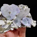 Natural Blue Cubic Fluorite and Quartz Tower Symbiosis comes from Yaogangxian,Hunan 100*50*30MM - image 3