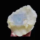 Natural Blue Cubic Fluorite and Quartz,Mineral Specimen:Yaogangxian,Hunan (95*80*40MM) - image 1