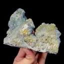 Natural Blue Cubic Fluorite and Siderite, Mineral Specimen:Yaogangxian,Hunan (125*90*50MM) - image 4