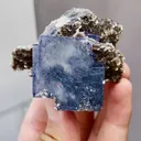 Natural Blue Cubic Fluorite coexists with Jamstenite and Mica comes from Yaogangxian,Hunan 50*60*40MM - image 5
