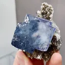 Natural Blue Cubic Fluorite coexists with Jamstenite and Mica comes from Yaogangxian,Hunan 50*60*40MM - image 2
